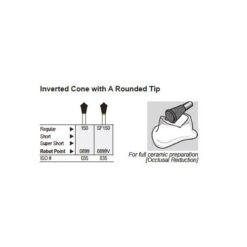 Shofu Diamond Burs FG - Inverted Cone with A Rounded Tip Shape