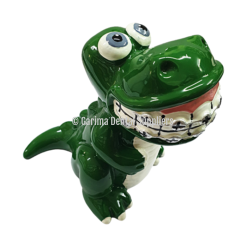 Unique Dental Sculpture - Dino w/ Braces