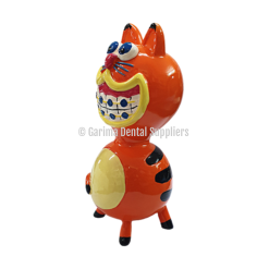 Unique Dental Sculpture - Big Orange Cat w/ Braces